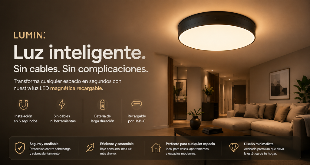 LUMIN™ | Luz LED Magnética Recargable